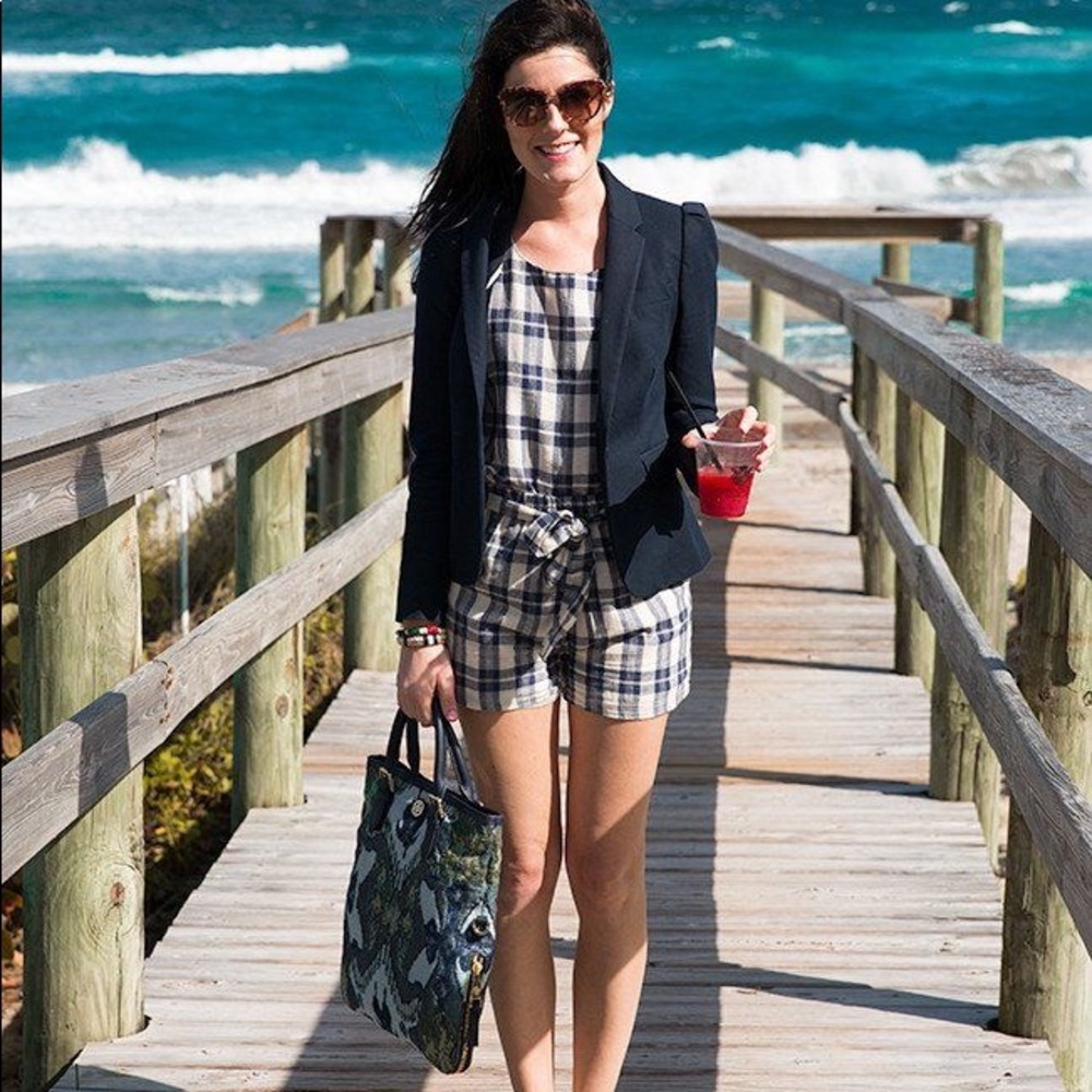 Plaid Sleeveless Top & Waist Shorts Co-Ord Set